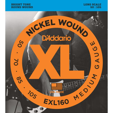 Juego De Cuerdas D Addario Para Bajo Eléctrico 4 Cuerdas, Exl-160